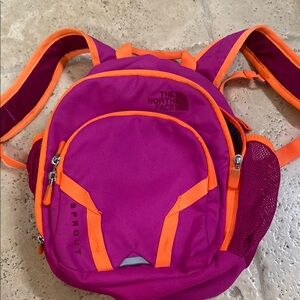 The North Face Kids' Pink and Orange Backpack
